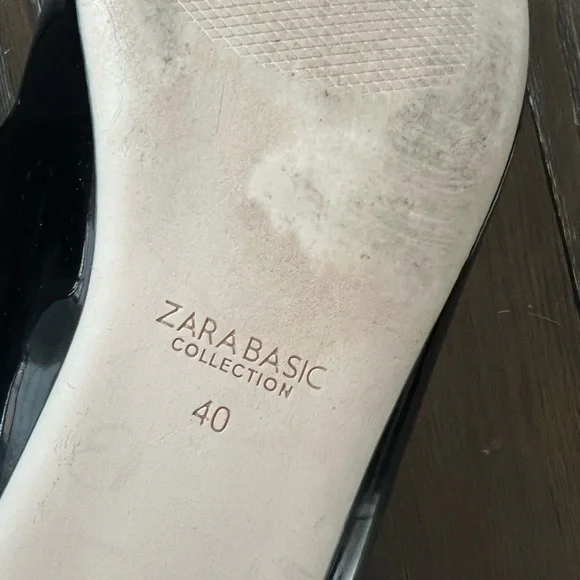 Zara Basic Glossy Black Patent Leather Tassel Loafers - Picture 8 of 8